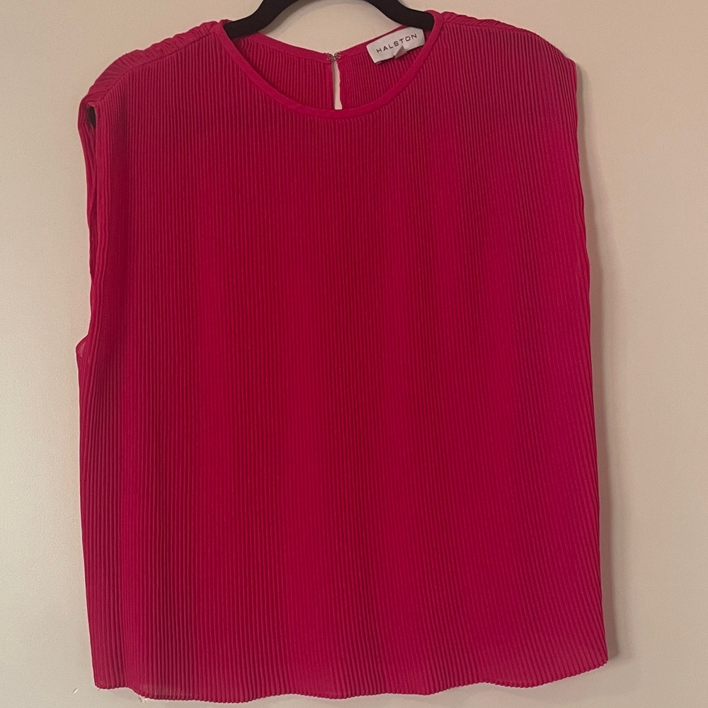 Halston Heritage Vibrant Pink Blouse